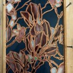 the copper-foiled pieces all arranged in order in preparation for soldering