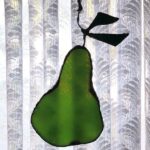the pear with thickened areas of copper foil soldered and finished