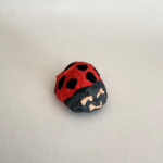 Ladybug sculpted with plaster gauze and painted with acrylics